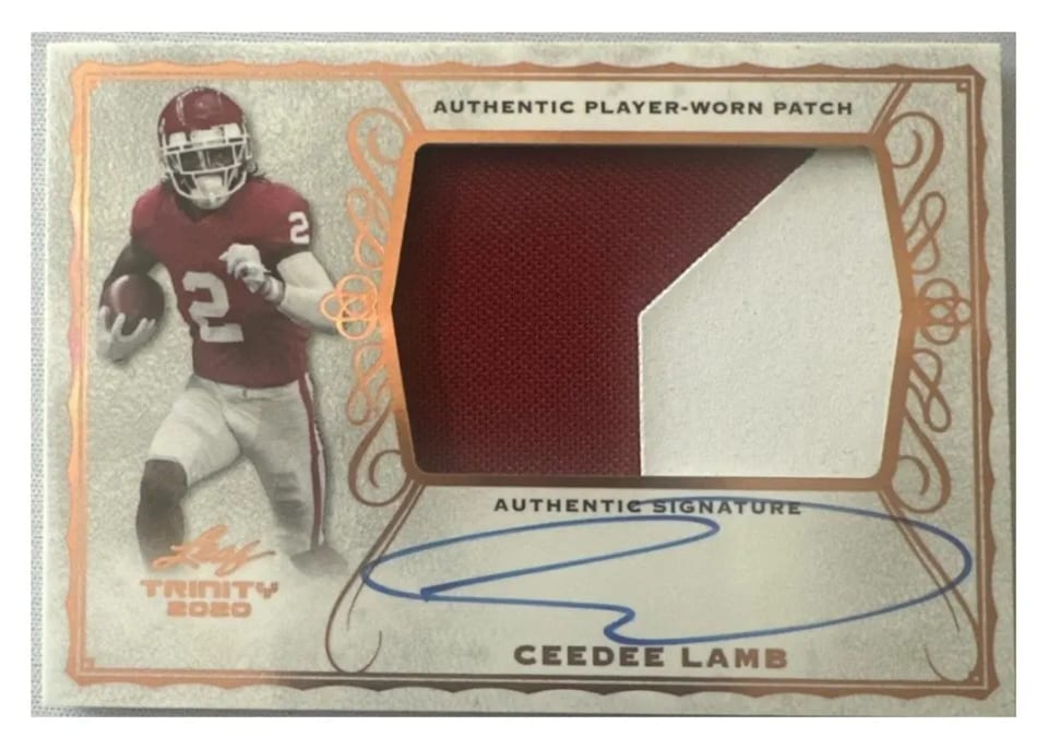 2020 Leaf Trinity Patch Autograph CeeDee Lamb #PA-CDL