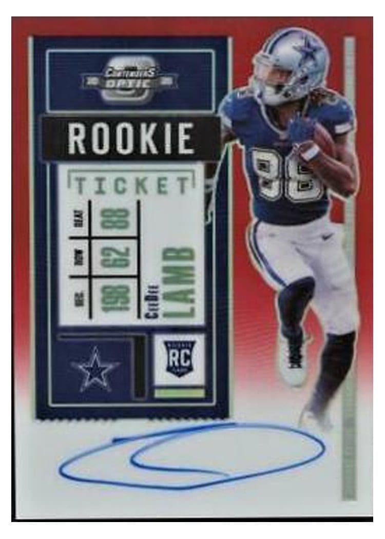 2020 Panini Contenders Optic Base Set CeeDee Lamb #107 card