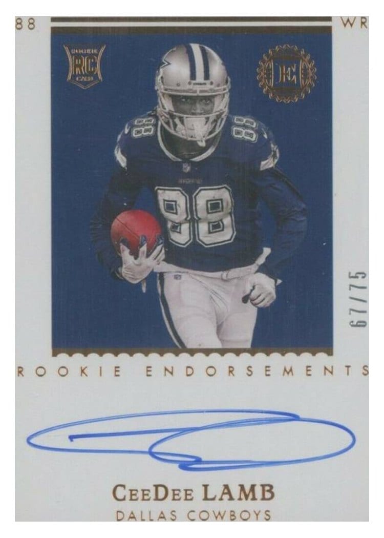 2020 Panini Encased Rookie Endorsements CeeDee Lamb #RE-CL card