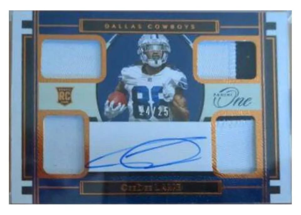 2020 Panini One CeeDee Lamb #75 card