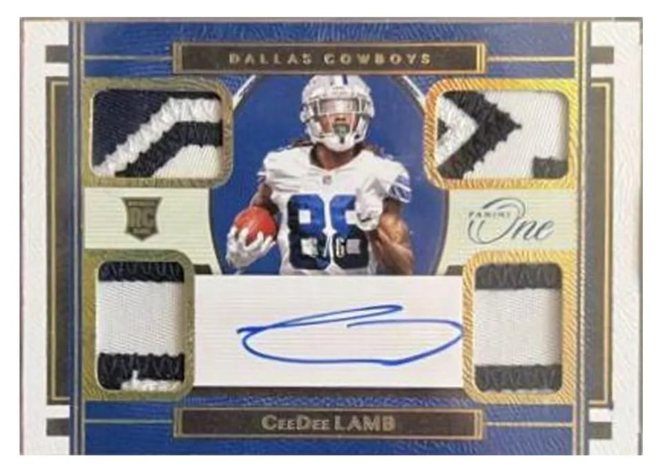 2020 Panini One CeeDee Lamb #75 card