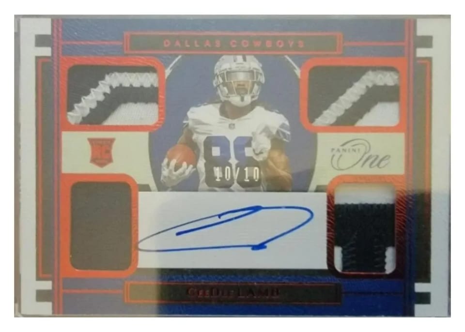 2020 Panini One CeeDee Lamb #75 card