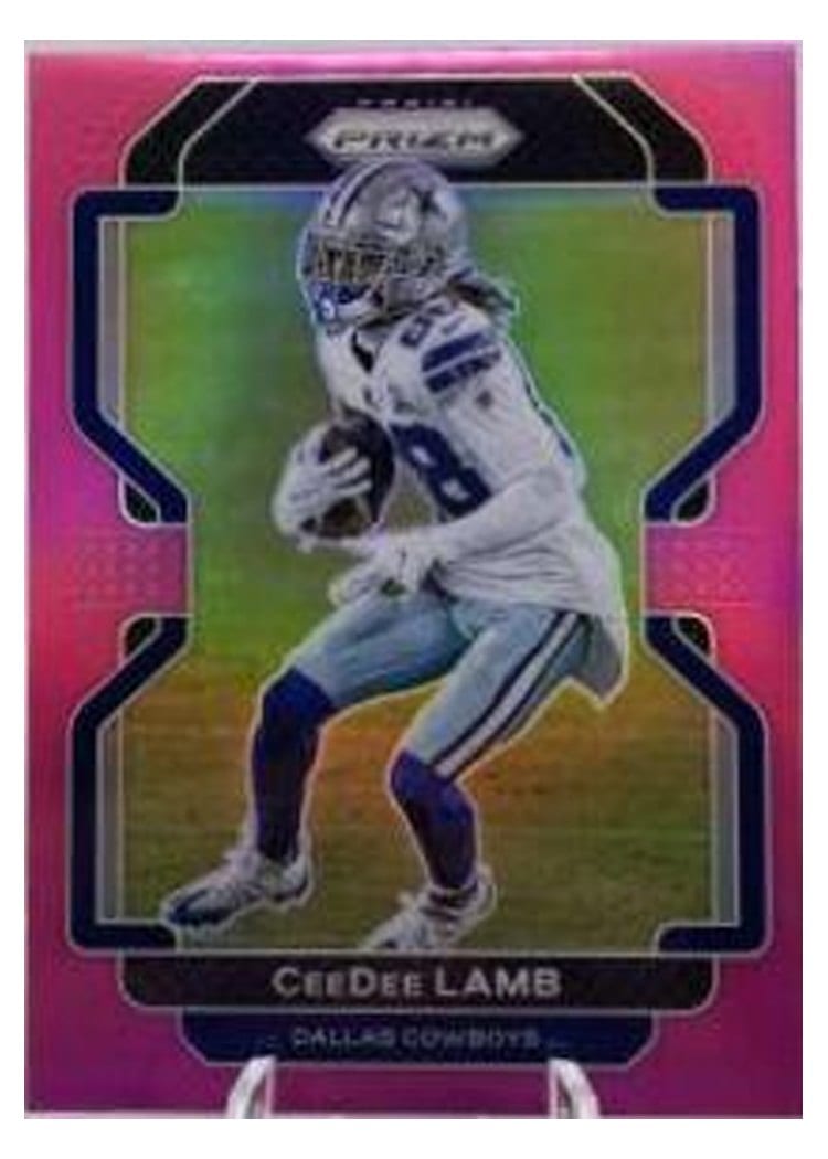 2021 Panini Prizm Base Set CeeDee Lamb Pink Prizm #239 card