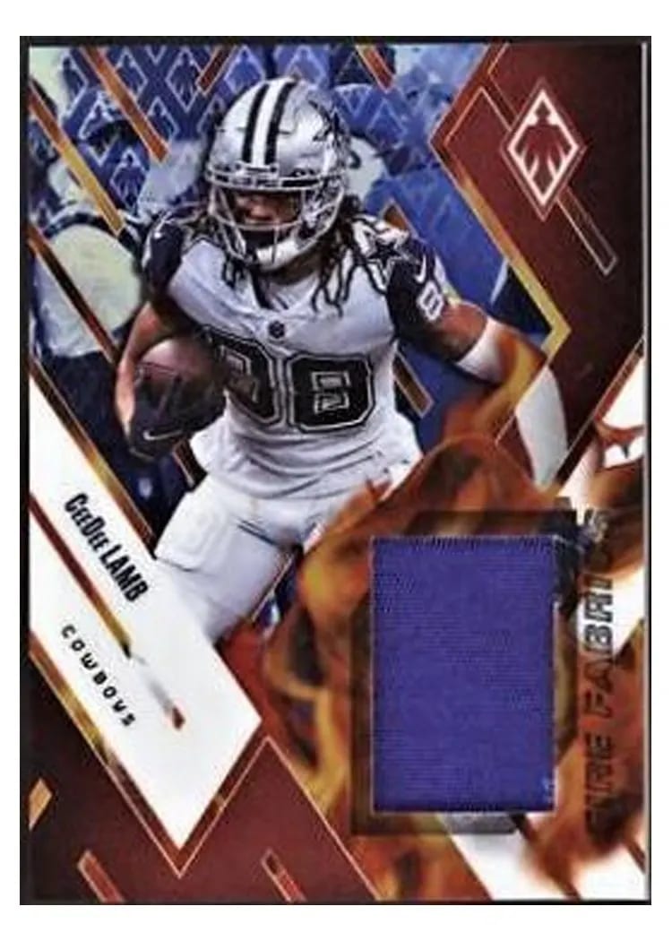 2022 Panini Phoenix Fire Fabrics CeeDee Lamb #FIRE-10 card