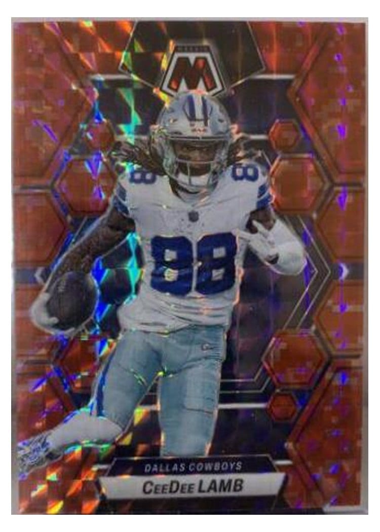 2023 Panini Mosaic Base Set CeeDee Lamb Camo Red #57 card