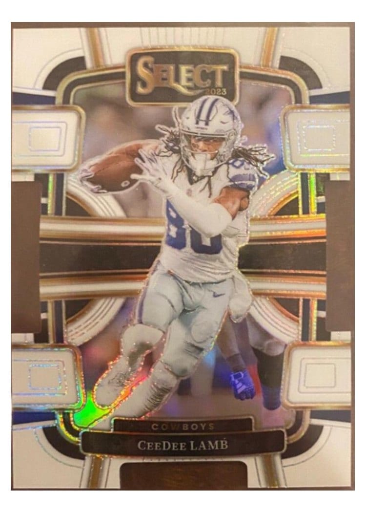 2023 Panini Select CeeDee Lamb White Prizm Die-Cut #29 card