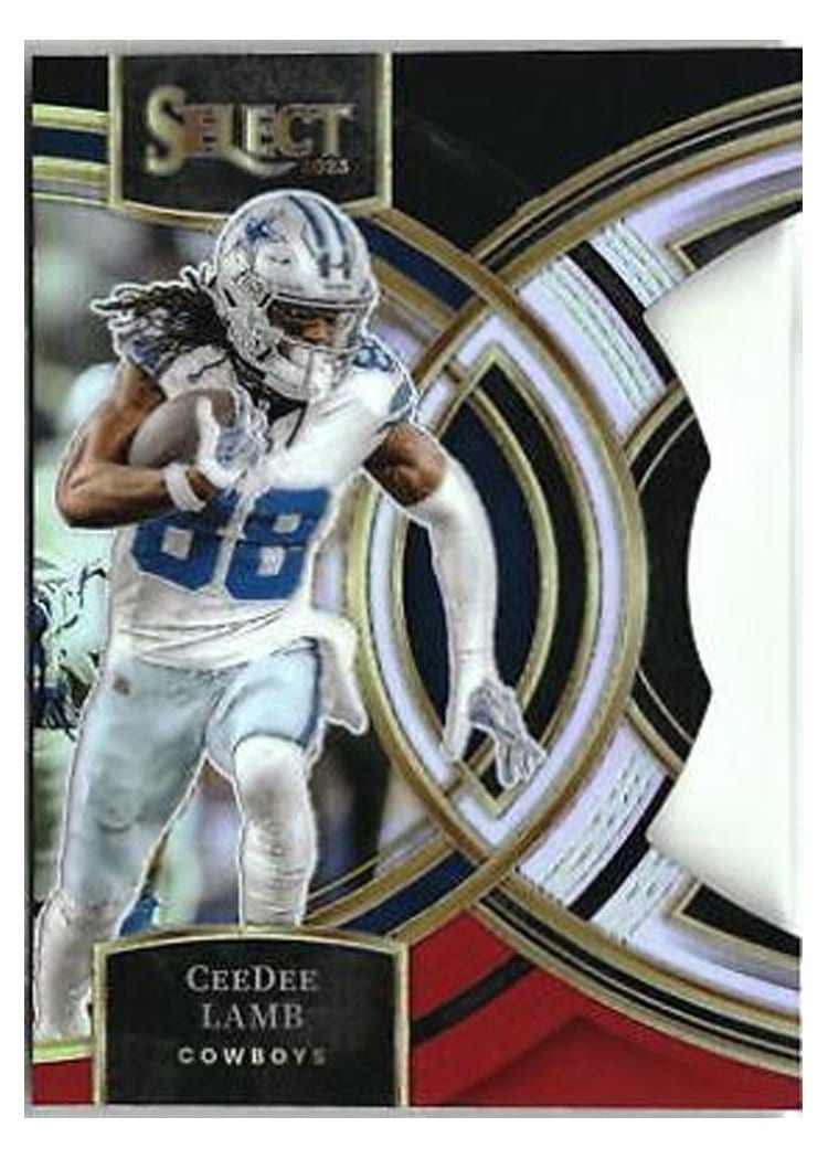 2023 Panini Select Base Set CeeDee Lamb Black Red Prizm Die-Cut #177 card