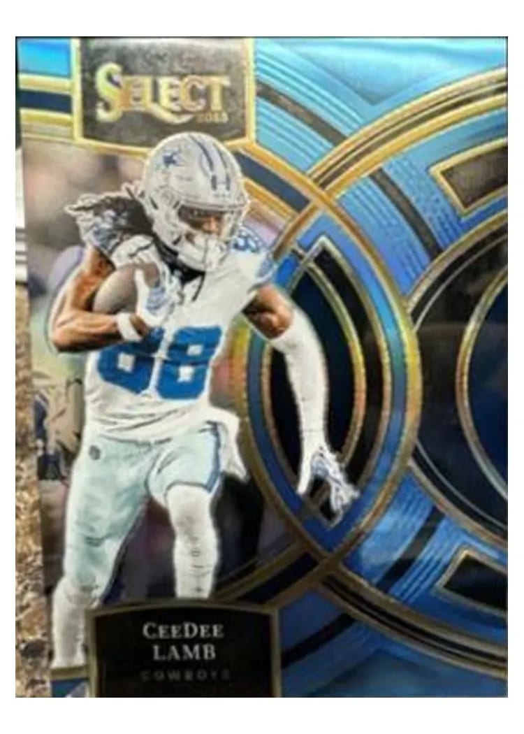 2023 Panini Select Base Set CeeDee Lamb Light Blue Prizm #177 card