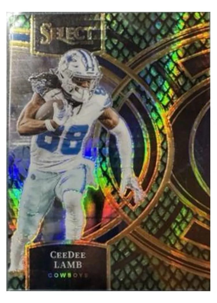 2023 Panini Select Base Set CeeDee Lamb Dragon Scale Prizm #177 card