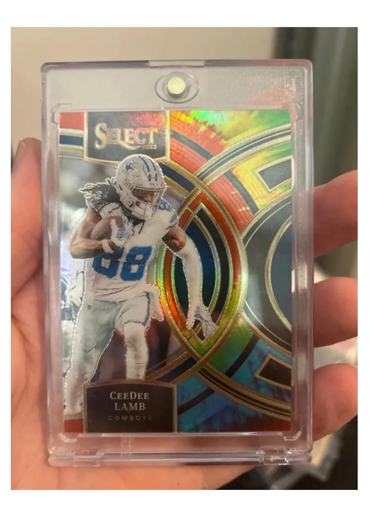 2023 Panini Select Base Set CeeDee Lamb Tie-Dye Prizm #177 card