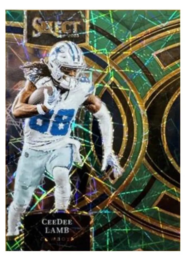2023 Panini Select Base Set CeeDee Lamb Green Prizm #177 card