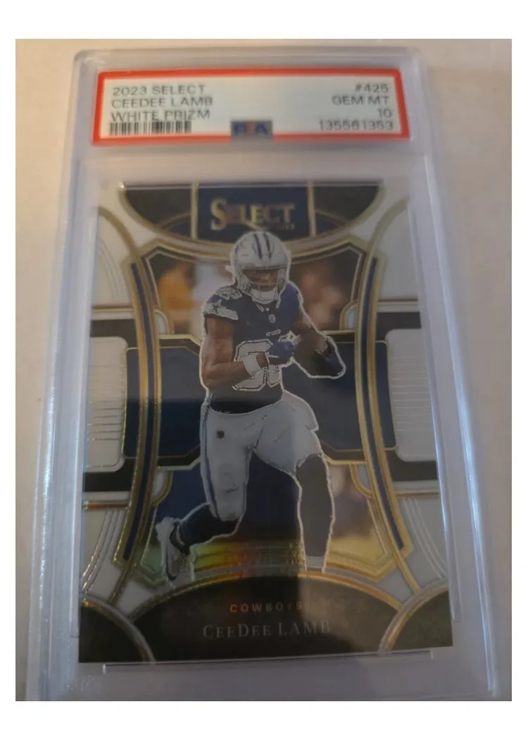 2023 Panini Select Base Set CeeDee Lamb White Prizm #425 card