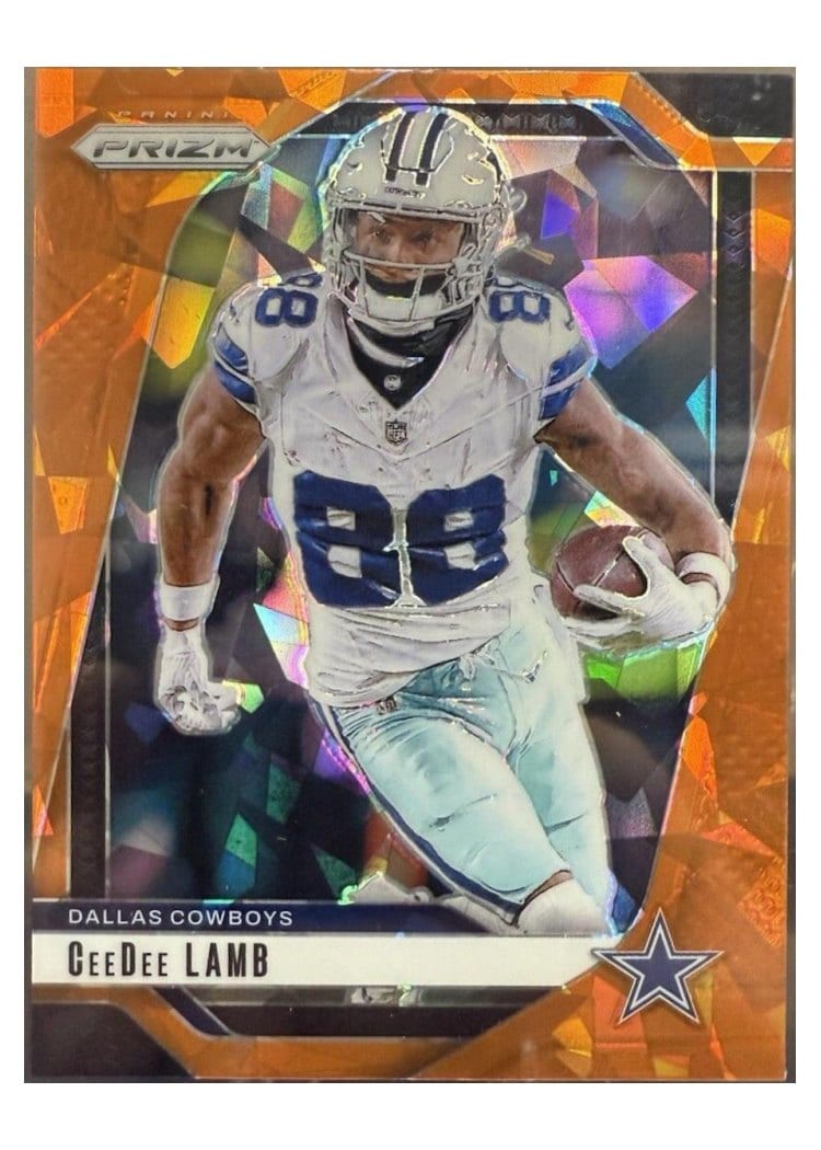 2024 Panini Prizm Base Set CeeDee Lamb Orange Ice #75 card