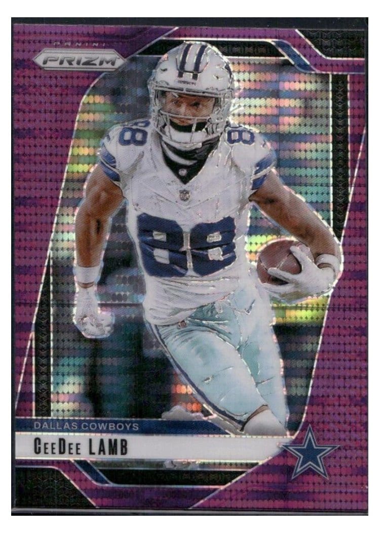 2024 Panini Prizm Base Set CeeDee Lamb Purple Pulsar #75 card