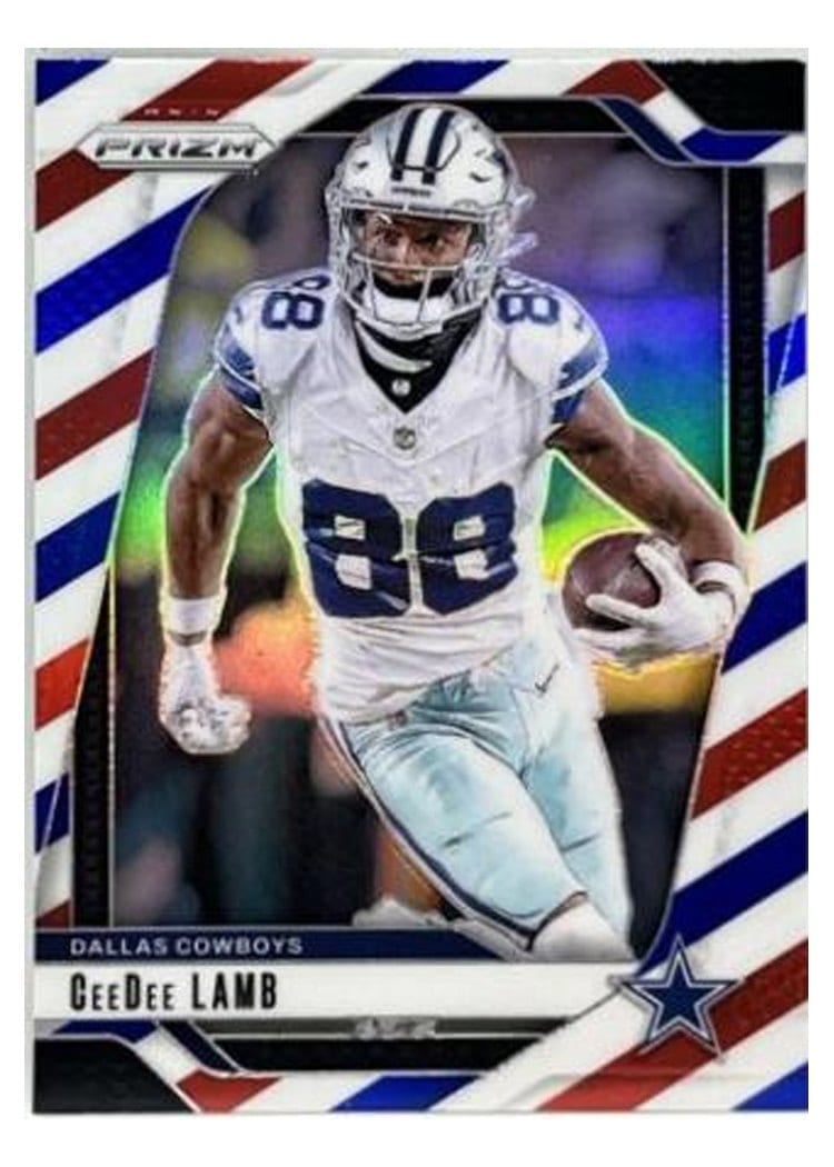2024 Panini Prizm Base Set CeeDee Lamb Red White Blue #75 card