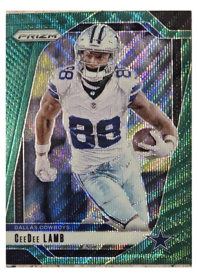 2024 Panini Prizm Base Set CeeDee Lamb Green Wave #75 card