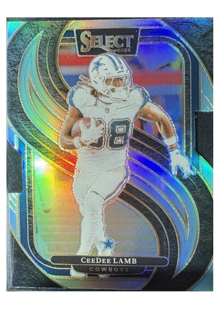 2024 Panini Select Base Set CeeDee Lamb Silver Prizm Die-Cut #135 card
