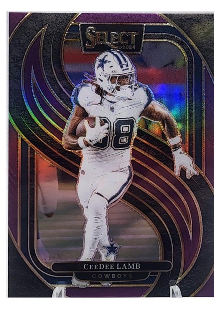 2024 Panini Select Base Set CeeDee Lamb Purple Prizm #135 card