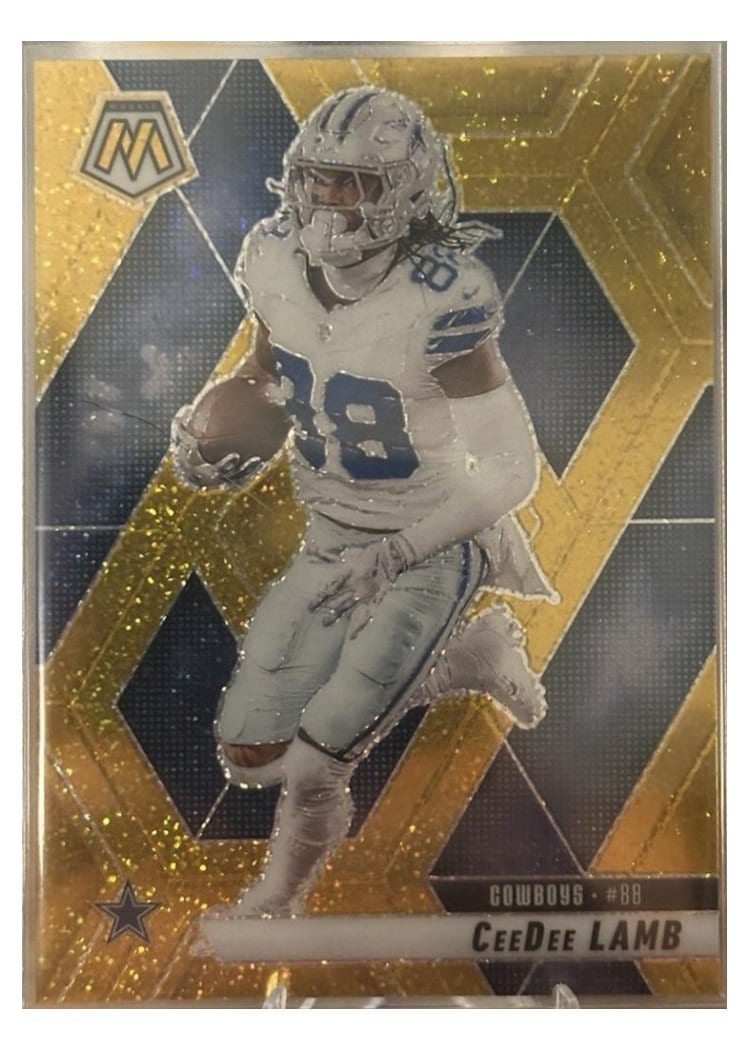 2025 Panini Mosaic Base Set CeeDee Lamb Gold Glitter #209 card