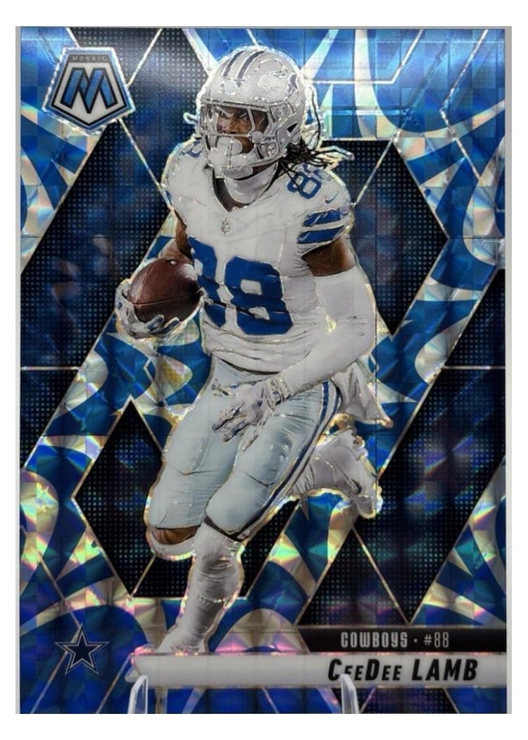 2025 Panini Mosaic Base Set CeeDee Lamb Reactive Blue #209 card