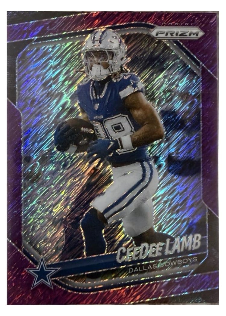 2025 Panini Prizm Base Set CeeDee Lamb Purple Shimmer #154 card