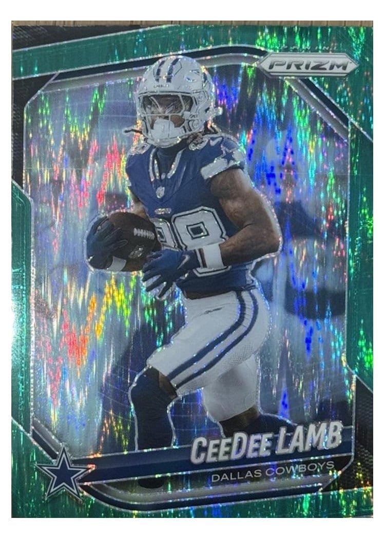 2025 Panini Prizm Base Set CeeDee Lamb Green Flash #154 card
