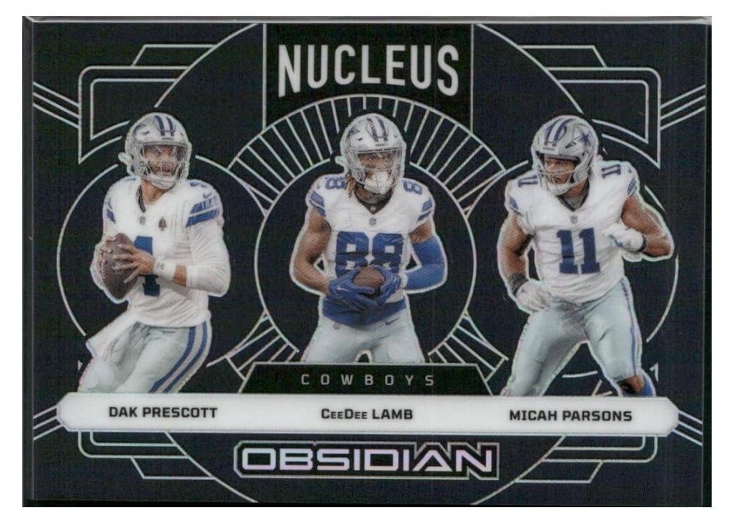 2024 Panini Obsidian Nucleus CeeDee Lamb/Dak Prescott/Micah Parsons #12 card