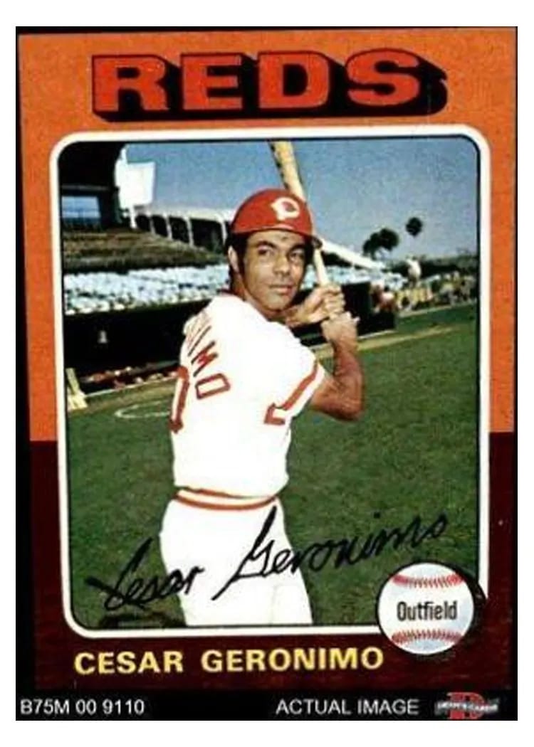 1975 Topps Mini Cesar Geronimo #41 card