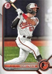 2022 Bowman Draft Base Set Cesar Prieto #BD-133 card
