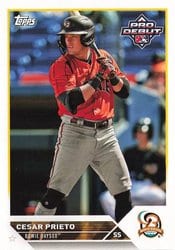 2023 Topps Pro Debut Base Set Cesar Prieto #PD-16 card