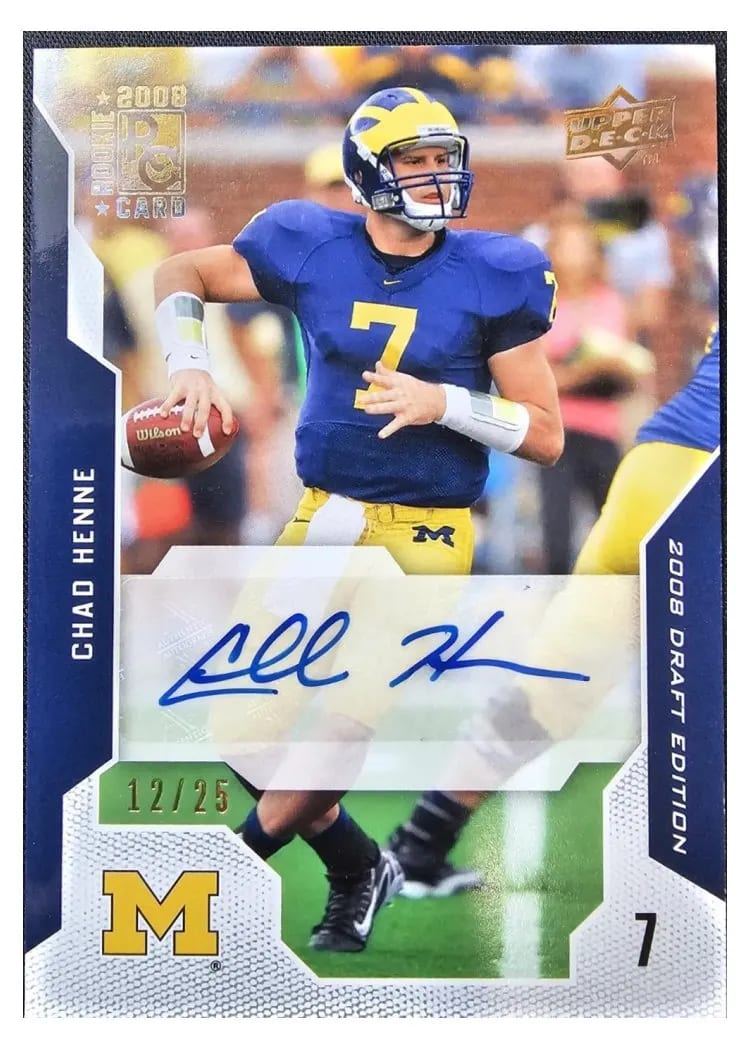 2008 Upper Deck Draft Edition Chad Henne Autograph Gold #12 card