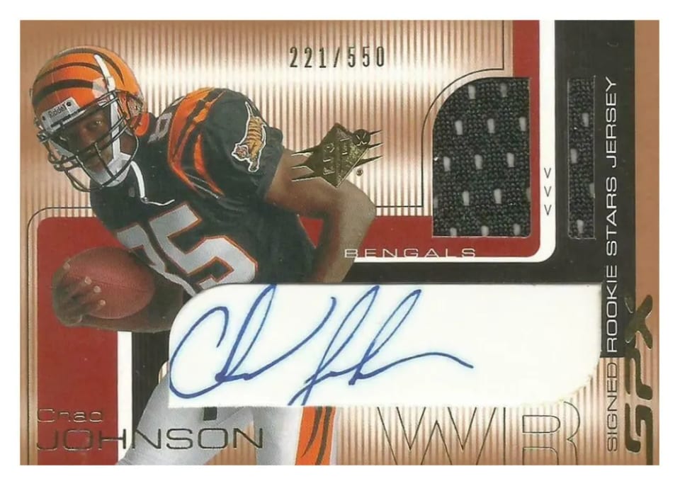 2001 Spx Chad Johnson #100 card