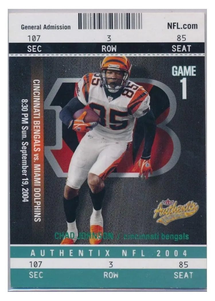 2004 Fleer Authentix Chad Johnson #9 card