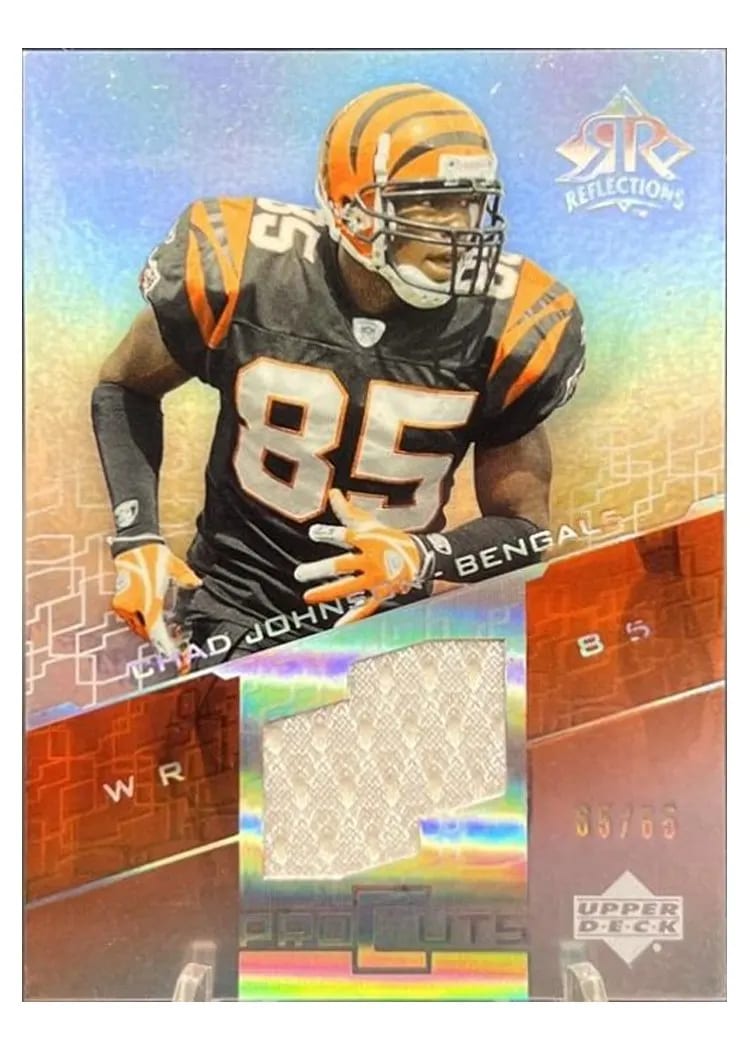 2004 Upper Deck Reflections Pro Cuts Chad Johnson #PC-CJ card