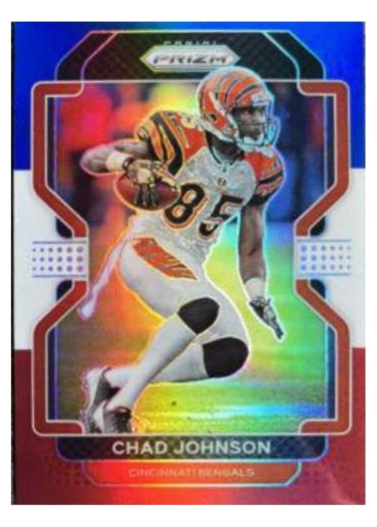 2021 Panini Prizm Base Set Chad Johnson Red White and Blue Prizm #278 card