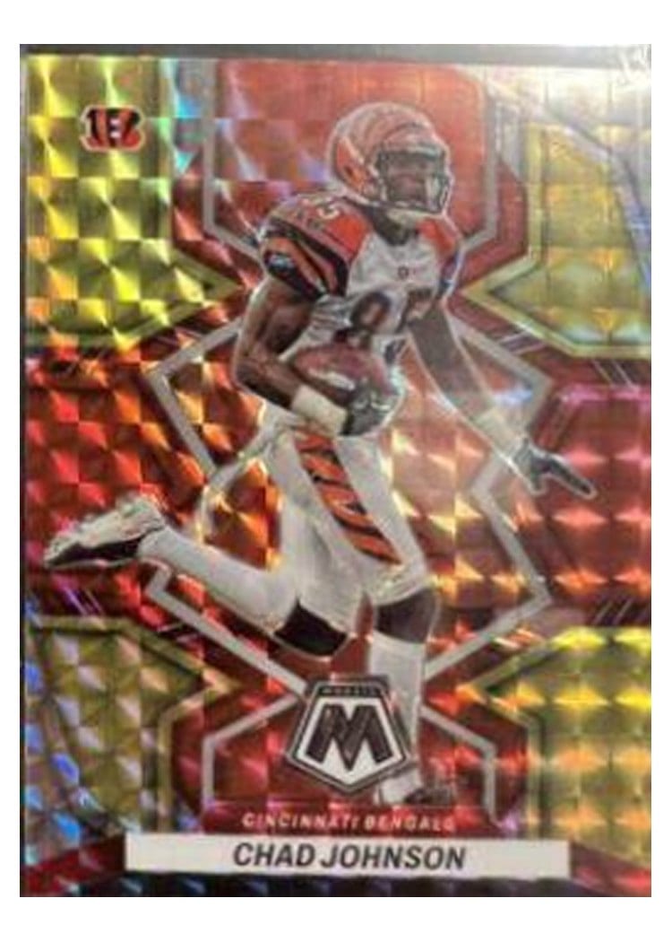 2022 Panini Mosaic Base Set Chad Johnson Choice Fusion Red Yellow #45 card
