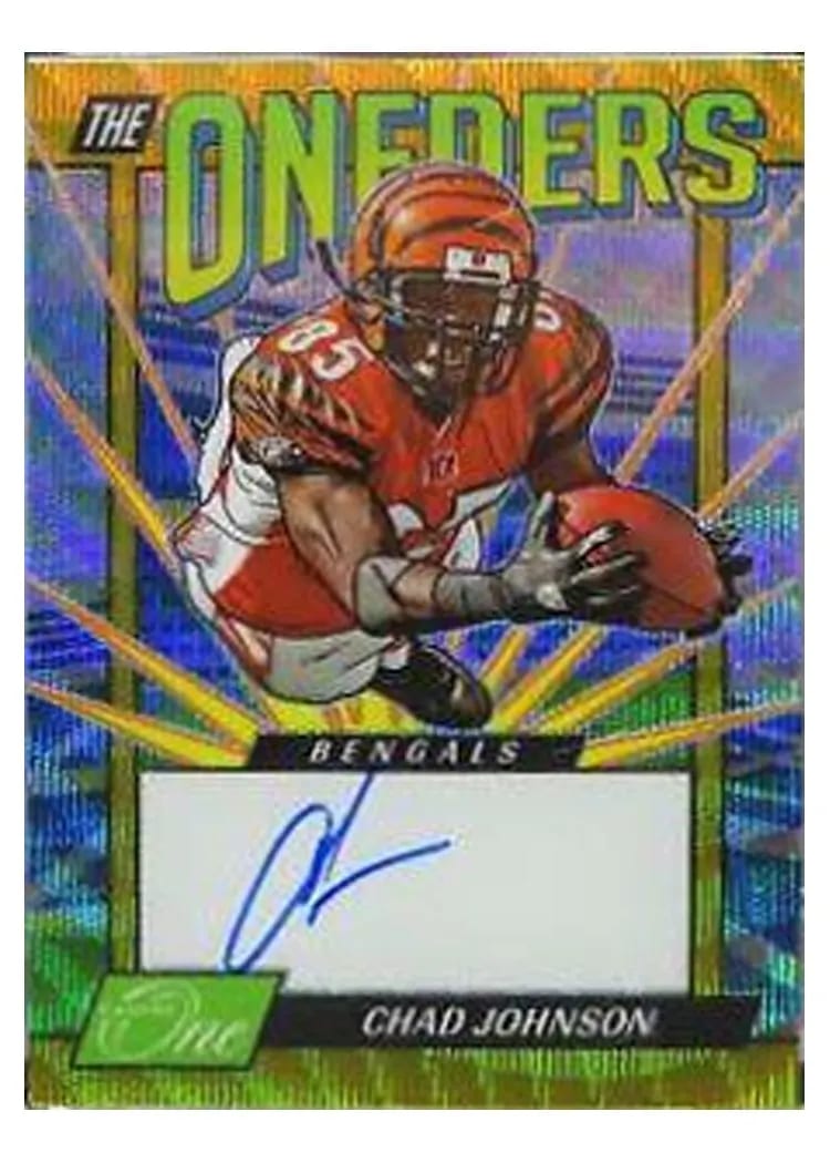 2022 Panini One Base Set Chad Johnson The Oneders Autograph Gold #357 card
