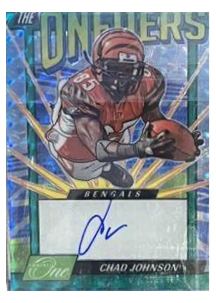 2022 Panini One Base Set Chad Johnson The Oneders Autograph Green #357 card