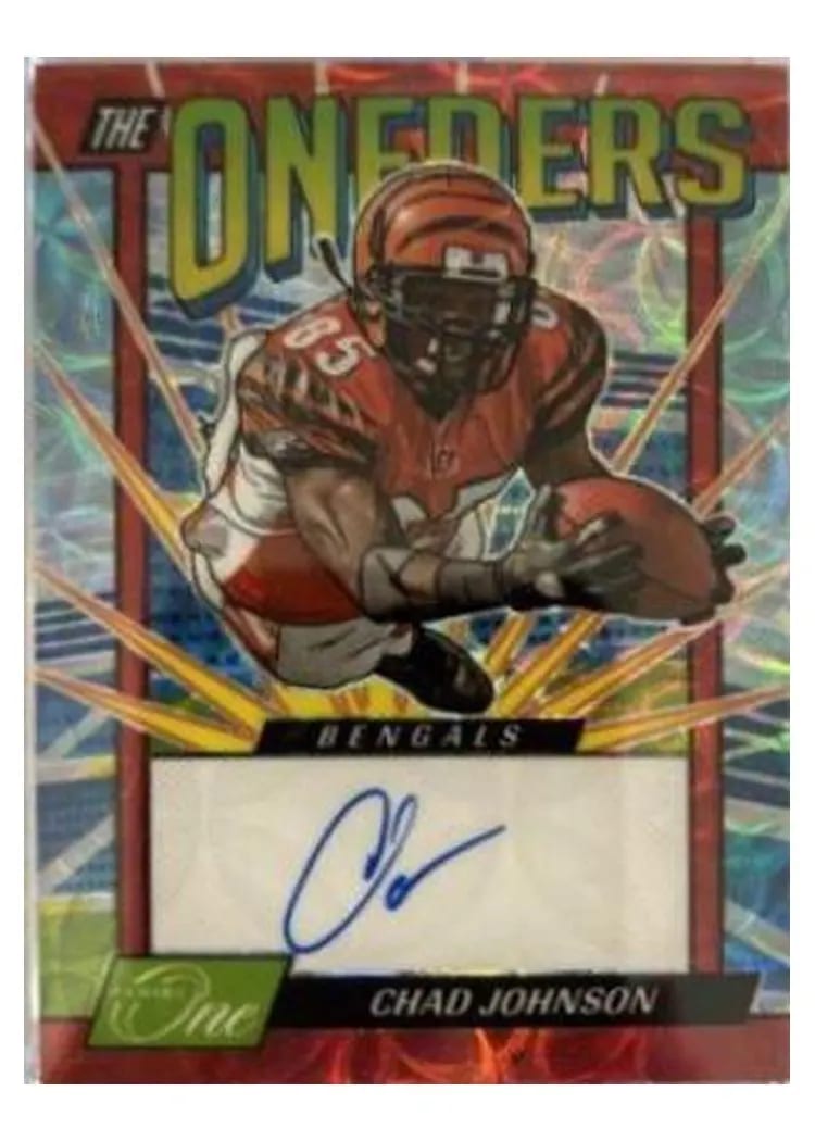 2022 Panini One Base Set Chad Johnson The Oneders Autograph Red #357 card
