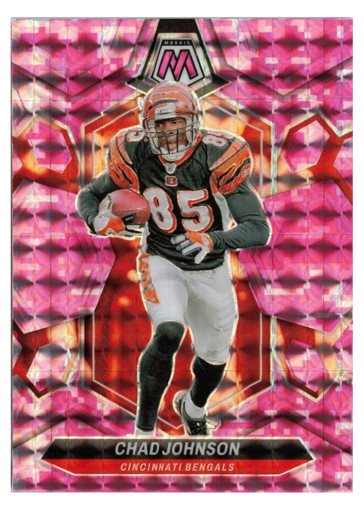 2024 Panini Mosaic Base Set Chad Johnson Camo Pink #228 card