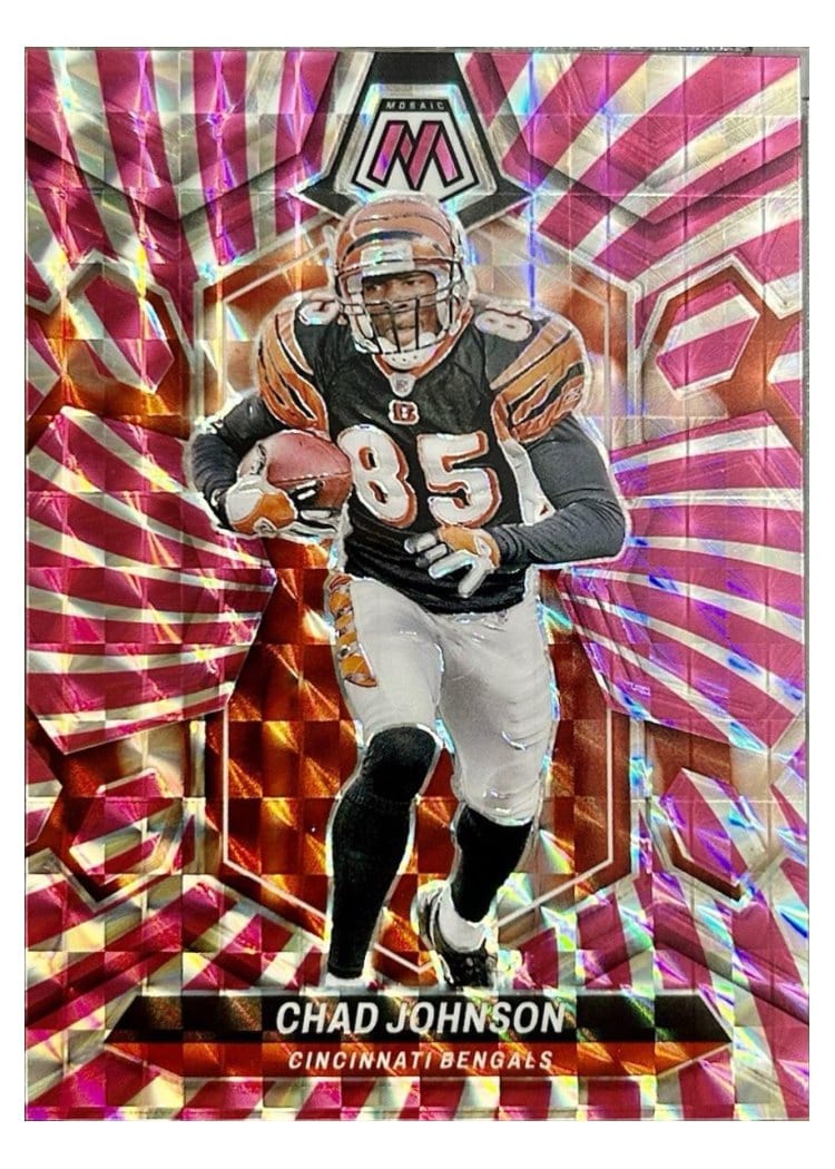 2024 Panini Mosaic Base Set Chad Johnson Pink Swirl #228 card