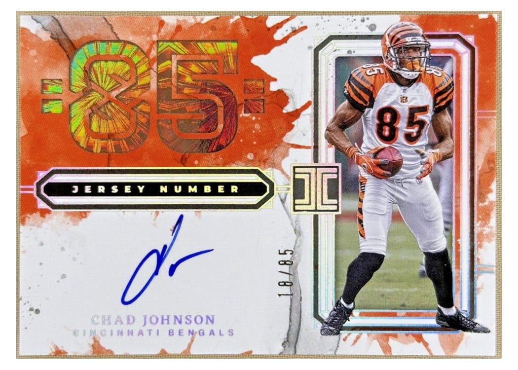 2025 Panini Impeccable Impeccable Jersey Number Autographs Chad Johnson #3 card
