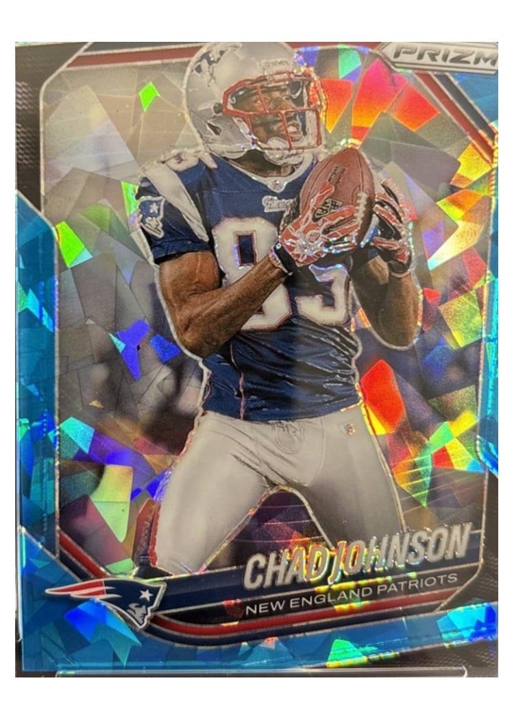 2025 Panini Prizm Base Set Chad Johnson Blue Ice #180 card