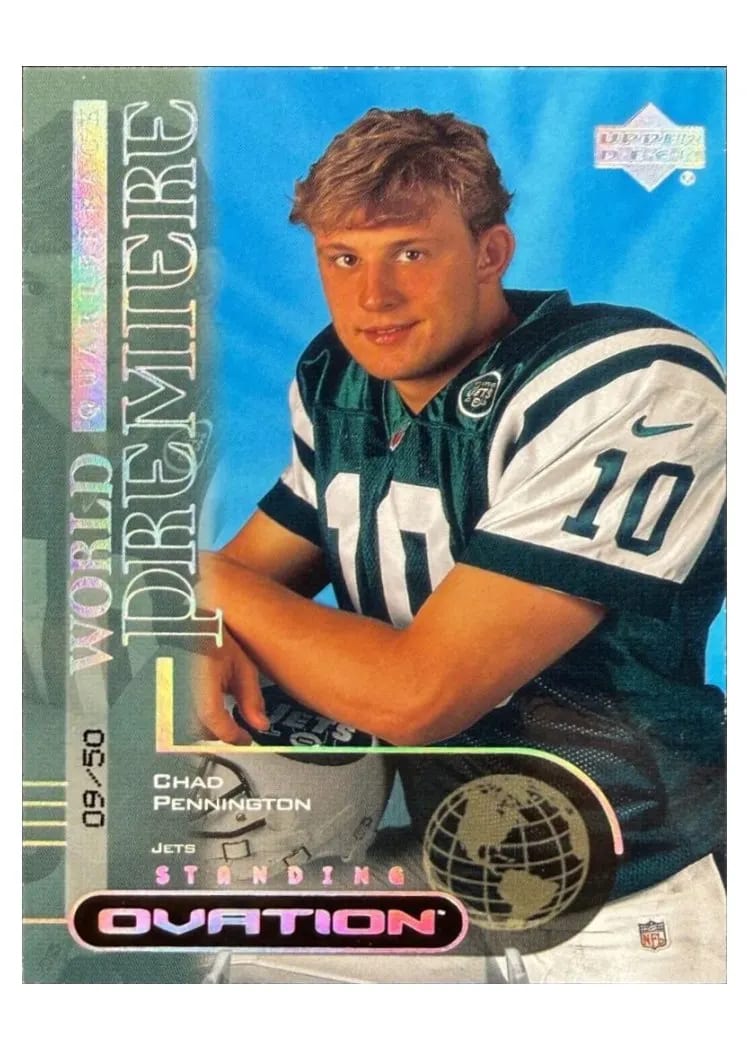 2000 Upper Deck Ovation Chad Pennington Standing Ovation #66 card