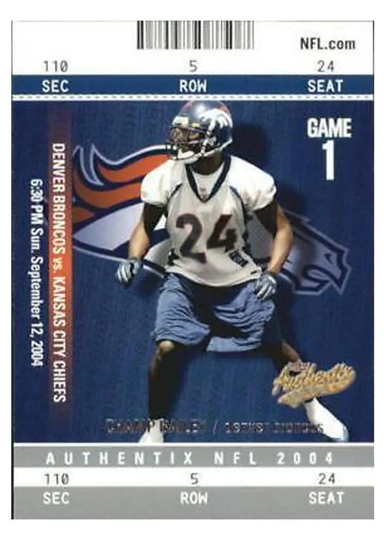 2004 Fleer Authentix Champ Bailey #20 card