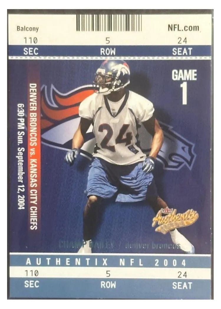2004 Fleer Authentix Champ Bailey #20 card