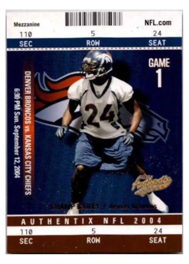 2004 Fleer Authentix Champ Bailey #20 card