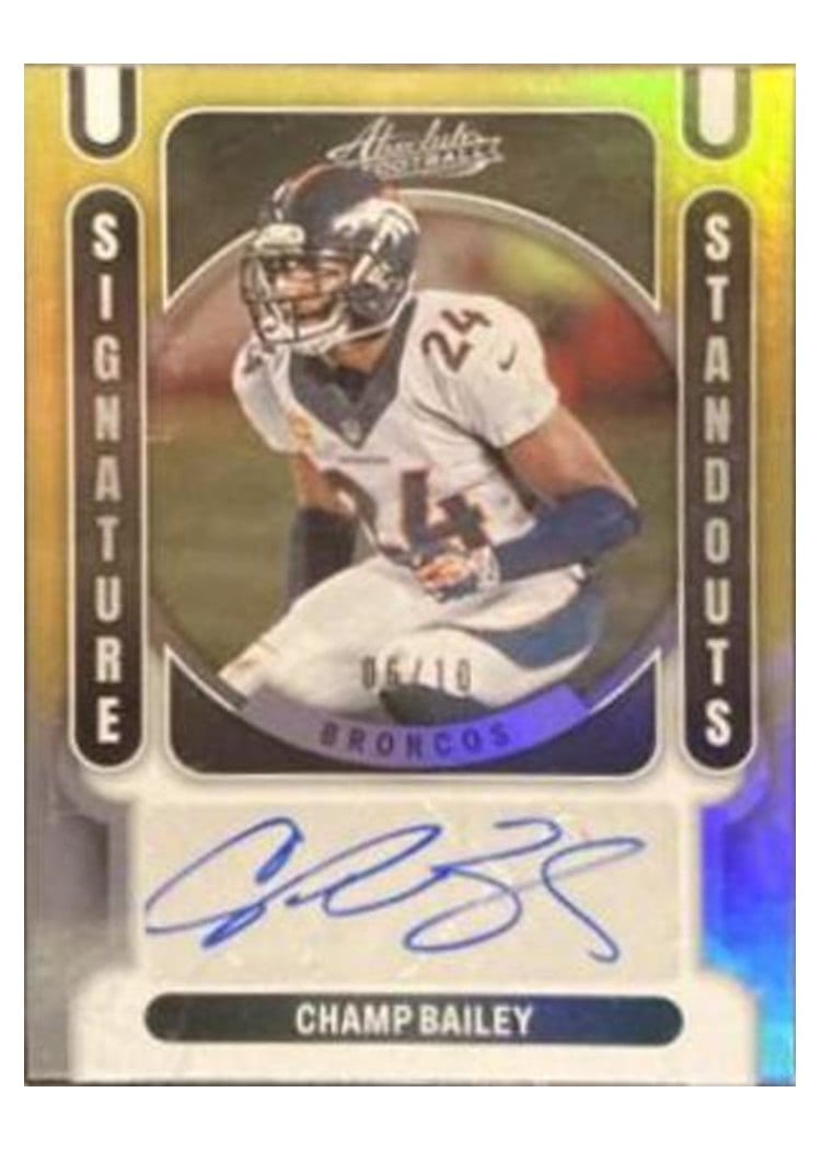 2022 Panini Absolute Signature Standouts Champ Bailey #SS-CB card