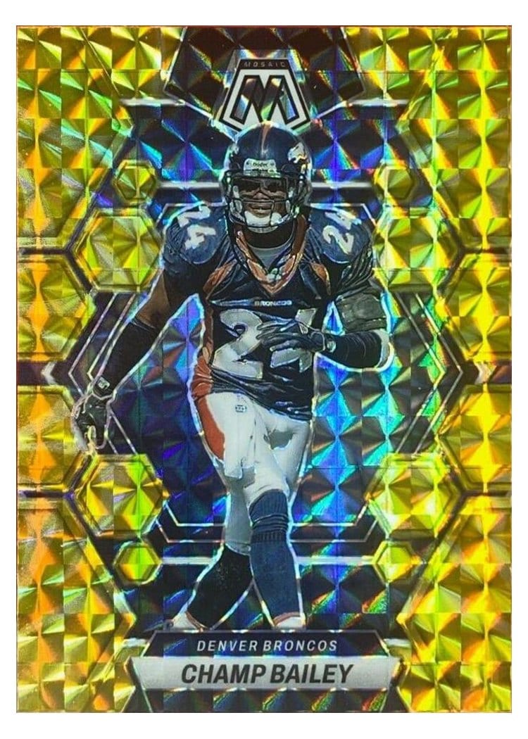 2023 Panini Mosaic Base Set Champ Bailey Reactive Yellow #70 card