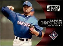 2002 Upper Deck 40-Man Base Set Chan Ho Park #1160 card